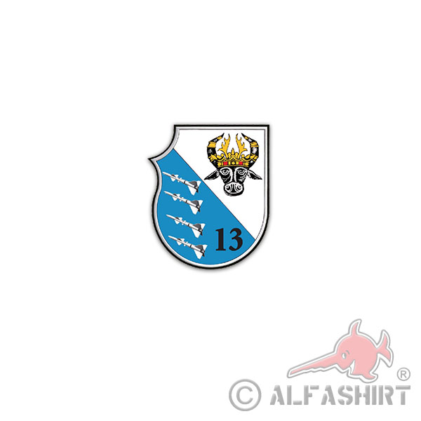 Sticker FRR 13 anti-aircraft missile regiment Luftwaffe military 6x7cm A2896