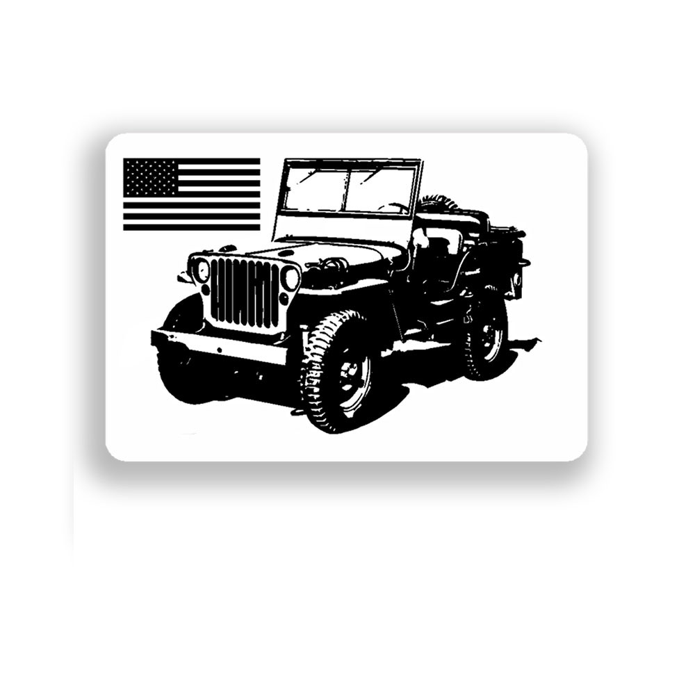 Aufkleber Sticker MB Overland US Army Kübelwagen 8x7cm#A4266
