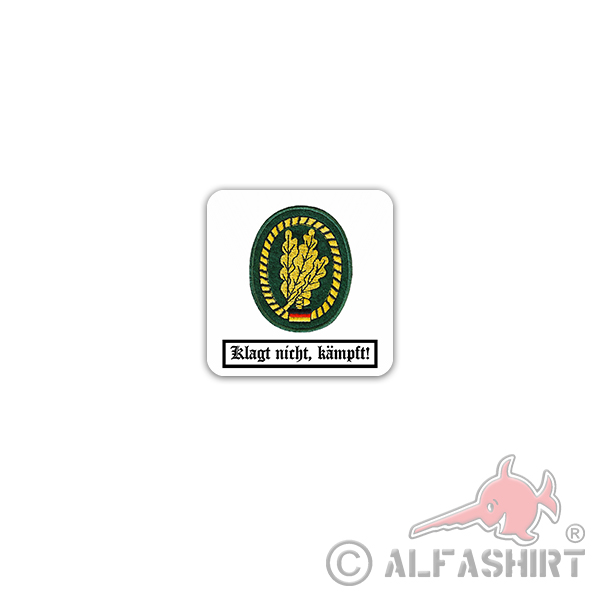 Aufkleber/Sticker Barettabzeichen Jäger Jägertruppe Kampftruppe 7x7cm A3186