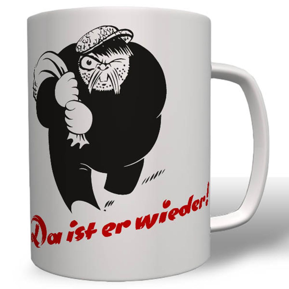 Kohlenklau Karikatur Figur Zeichnung Wk Energie Brennstoffe - Tasse #16734