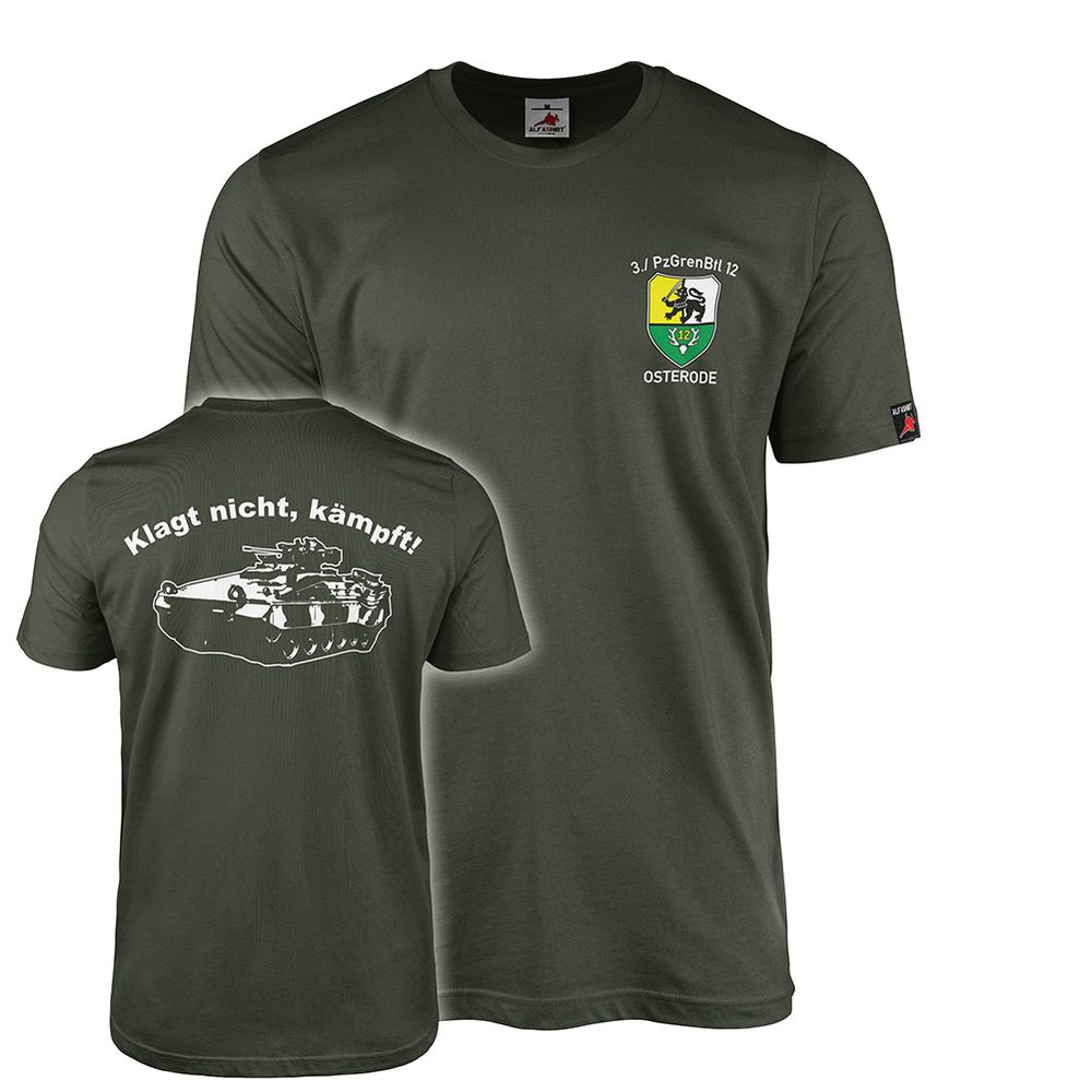 T Shirt 3 PzGrenBtl 12 Panzergrenadierbataillon Wappen Bundeswehr #47679