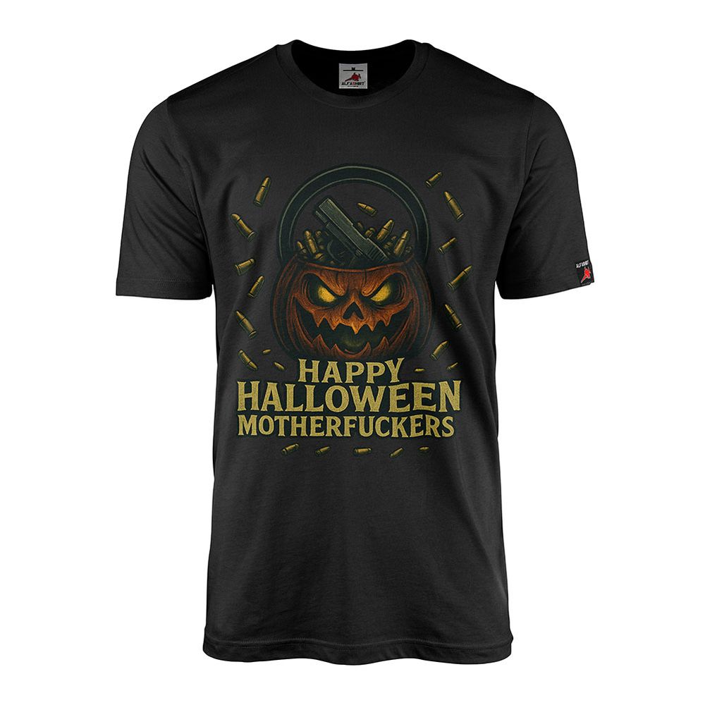 T-Shirt Happy Halloween pumpkin skull  tactical fun #46796