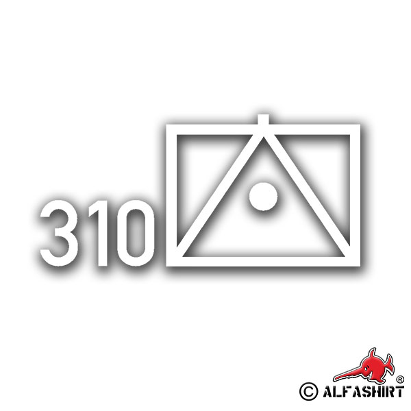 Sticker Panzerjägerkompanie 310 Tactical Sign 30x14cm # A731