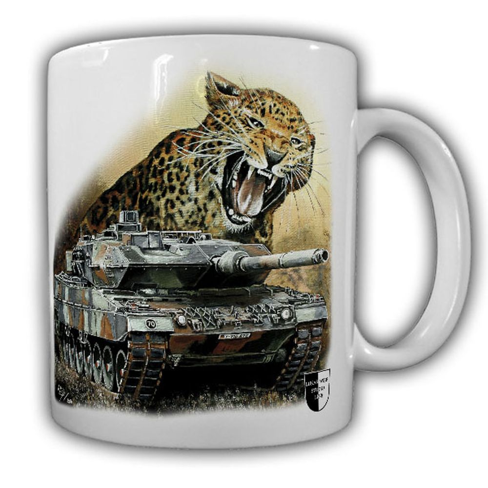 Tasse Lukas Wirp Leo 2 mit Leopard Panzer Bundeswehr Gemälde PzBtl Maler #23393