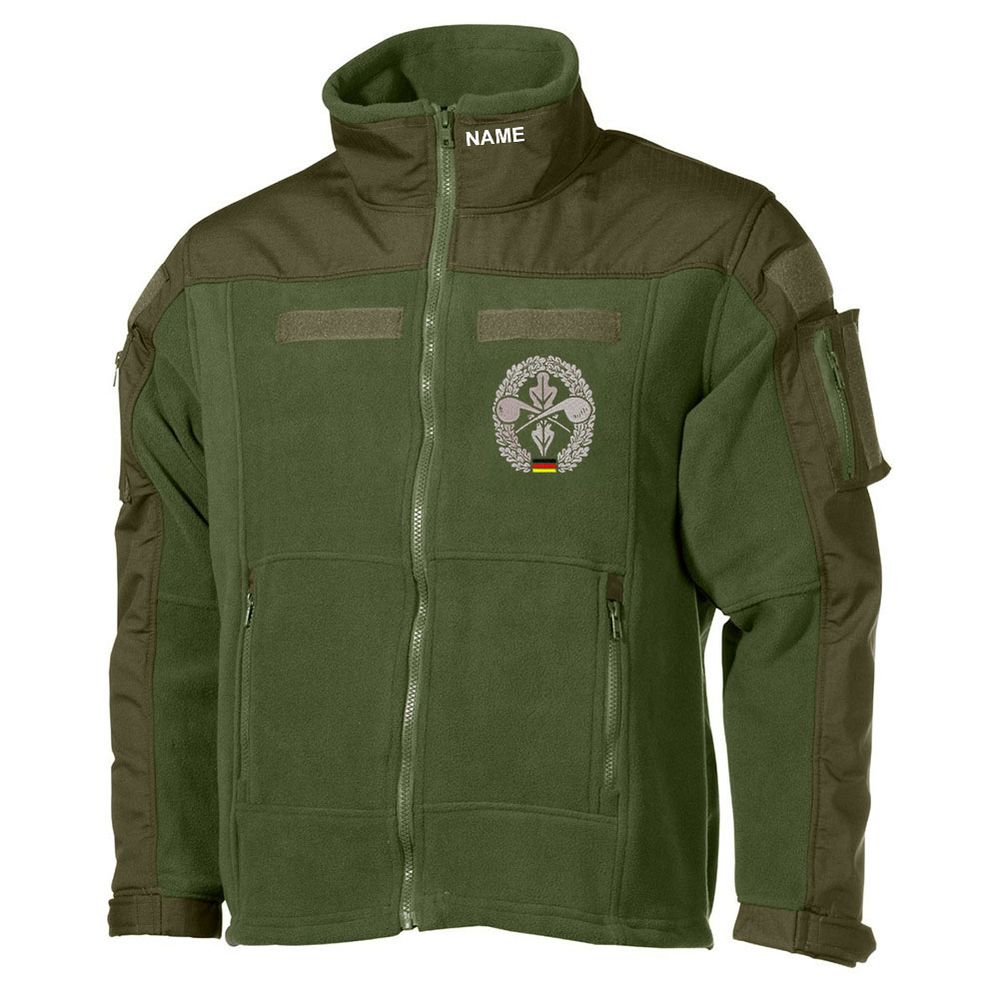 Combat Fleecejacke GESTICKT  ABC Abwehr Kompanie Bataillon Barett-GRATIS NAME #30498