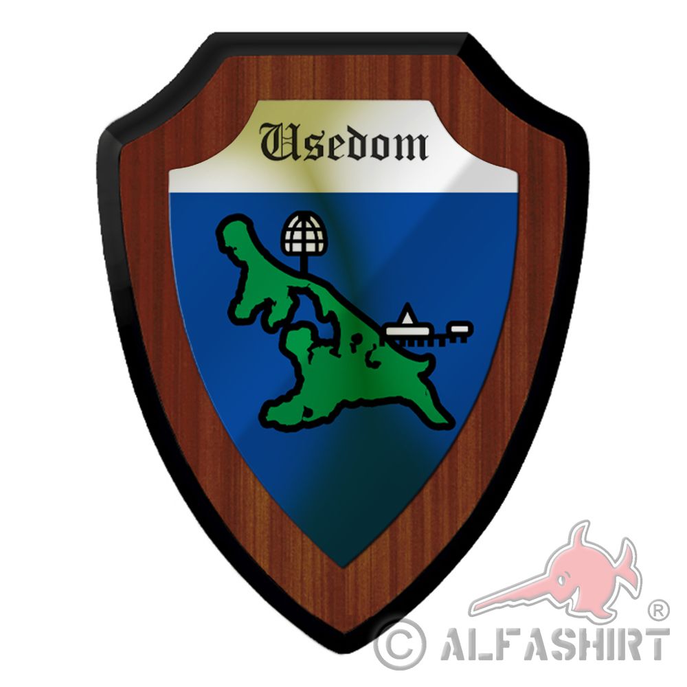 Coat of arms shield Usedom Uznam Pomeranian Bay Baltic Sea # 42048