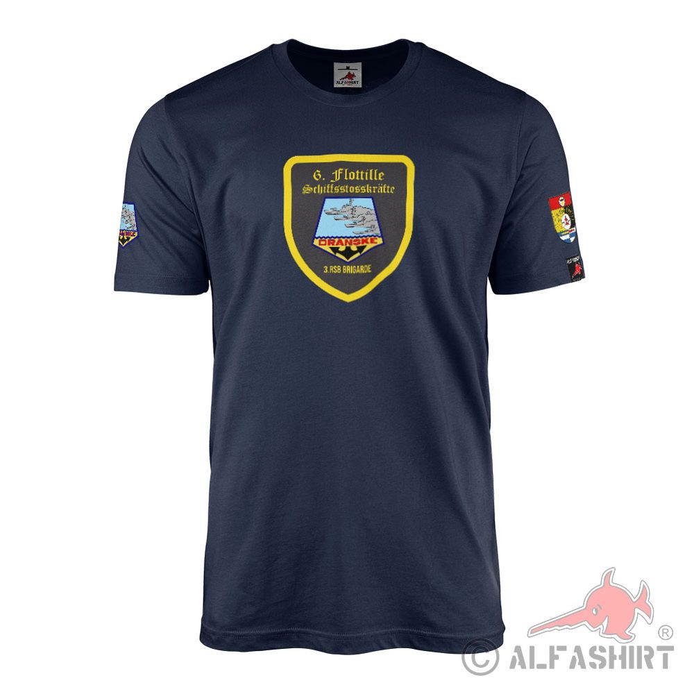 T-Shirt 6 Flottille Dranske NVA Nationale Volksarmee Torpedo Schnellboot #43721