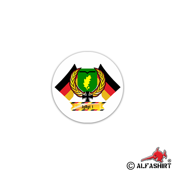Aufkleber/Sticker JgRgt 1 Jägerregiment BW Luftbwegliche Infanterie 7x7cm A2373