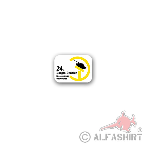 24 Panzer Division Army Group East Prussia Sticker Sticker Tiger 10x7cm # A3617