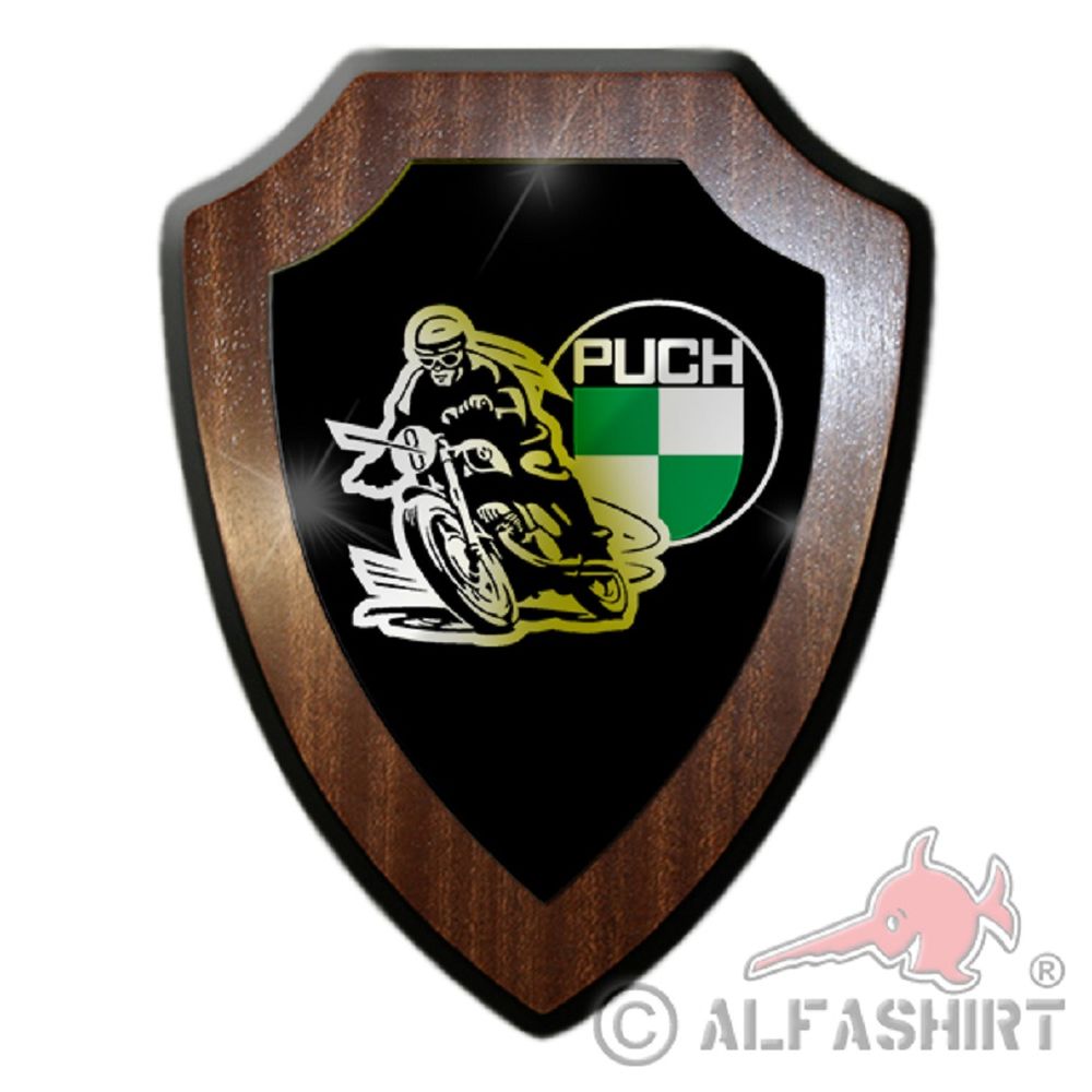 Puch Motorsport Logo Oldtimer Werke Motorcycle Austria heraldic shield # 19800