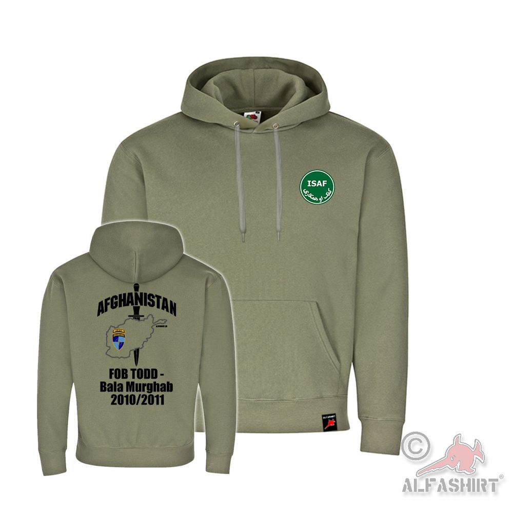 Hoodie ISAF FOB TODD - Bala Mourghab Afghanistan Veteran Bundeswehr #41120