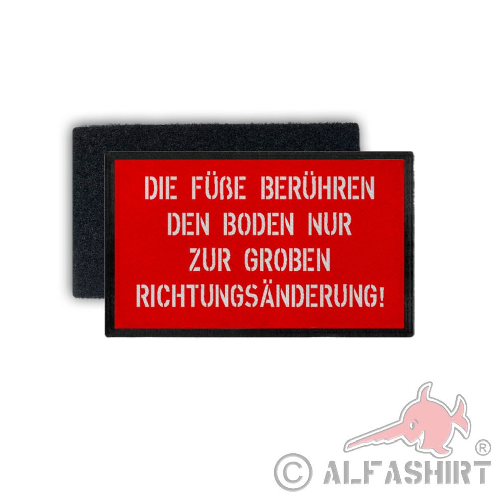 Patch the feet humor instructor saying run change of direction 7.5x4.5cm # 34130