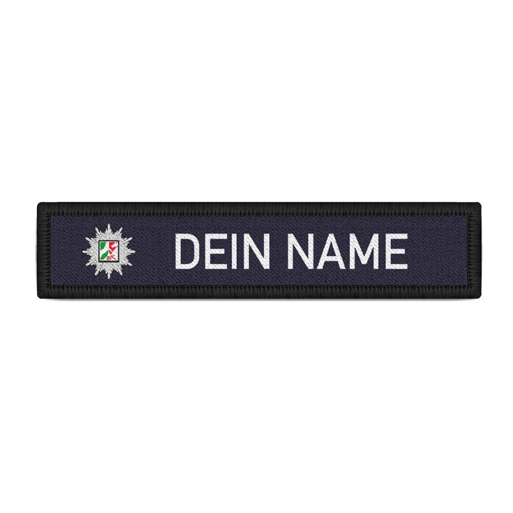Namensschild NRW Polizei Wunschtext Personaliert Name Blutgruppe #40994