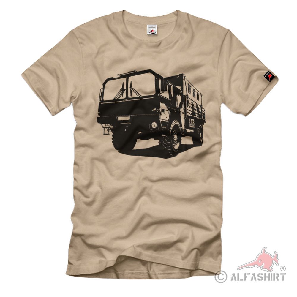 MAN Kat 1 with Shelter Bundeswehr 5 ton truck living cabin BW T-shirt # 37459