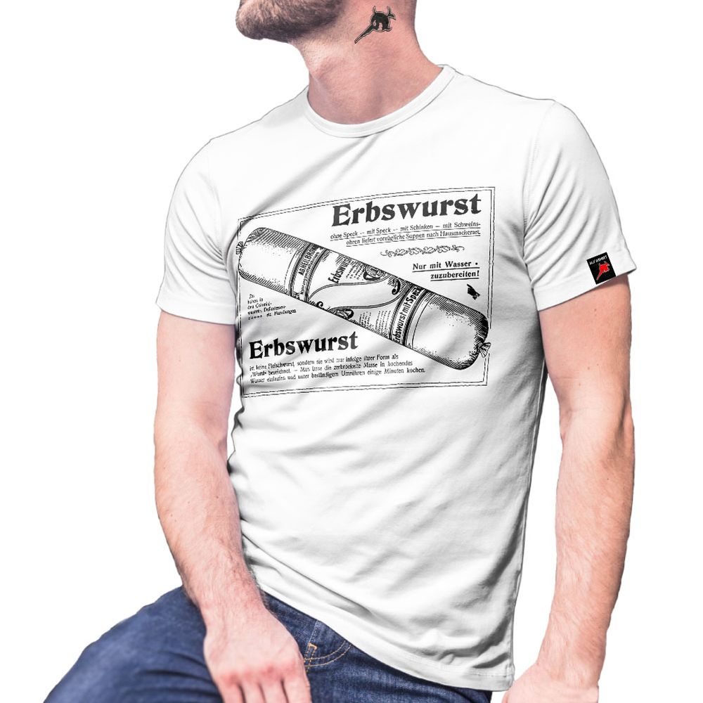 Erbswurst Erbsensuppe Eiserne Ration Suppe EPA Plakat Preußen T-Shirt #30061