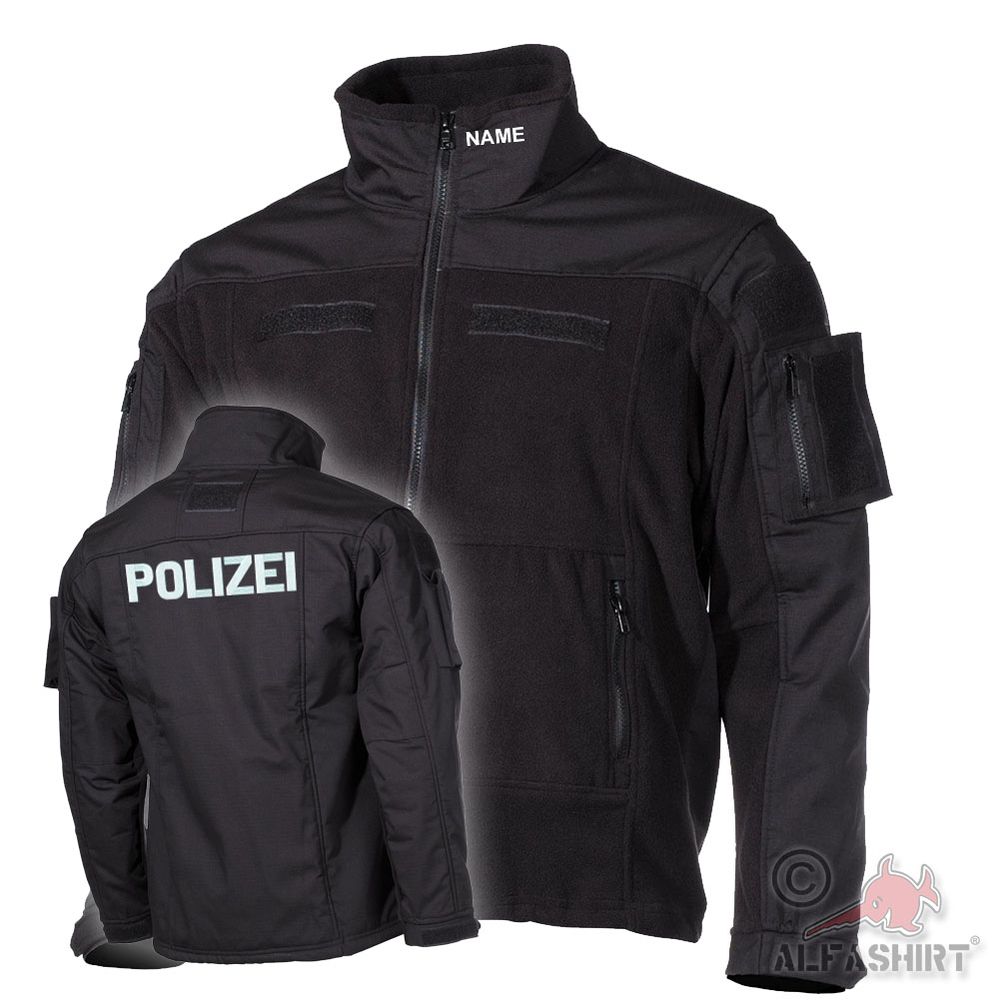 Kommando Fleecejacke Jacke Polizei GESTICKT Police Polizeidienst Polizist #43712