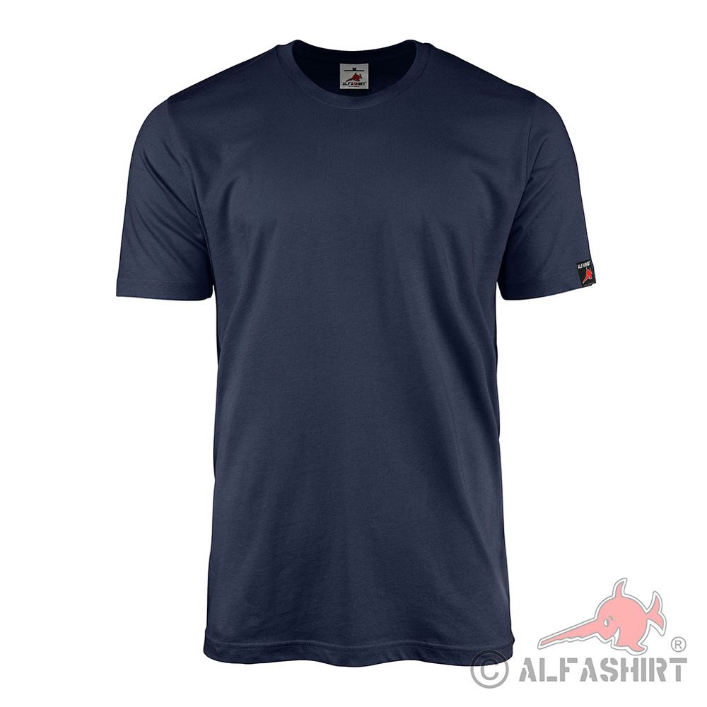 T-Shirt dunkelblau Herren Rundhals 100% Ringspinn-Baumwolle 220 g-m² #12818