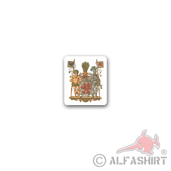 Sticker Pomerania Preußischer Provinz Vorpommern Szczecin 6x7cm A3193