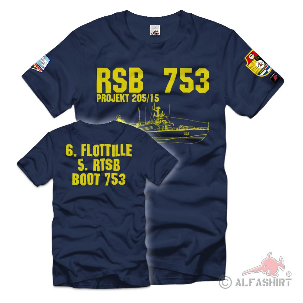 RSB 753 Project 205 15 Crew Dranske Obermaat Volksmarine T Shirt #40222