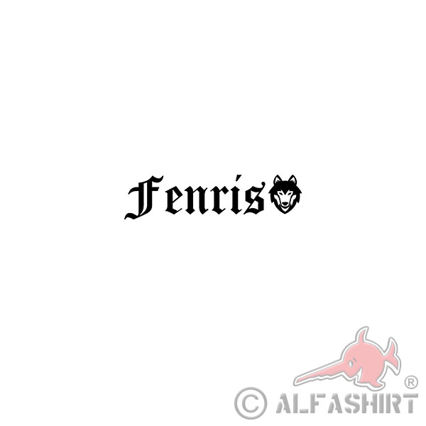 Fenris TYP2 wolf sticker viking god odin nordic mythology 4x16cm # A4491