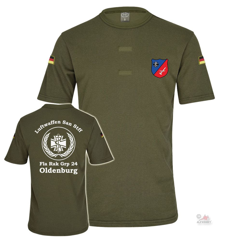 BW Tropen San Stff - FlaRakGrp 24Oldenburg Luftwaffe Bundeswehr T-Shirt # 36750