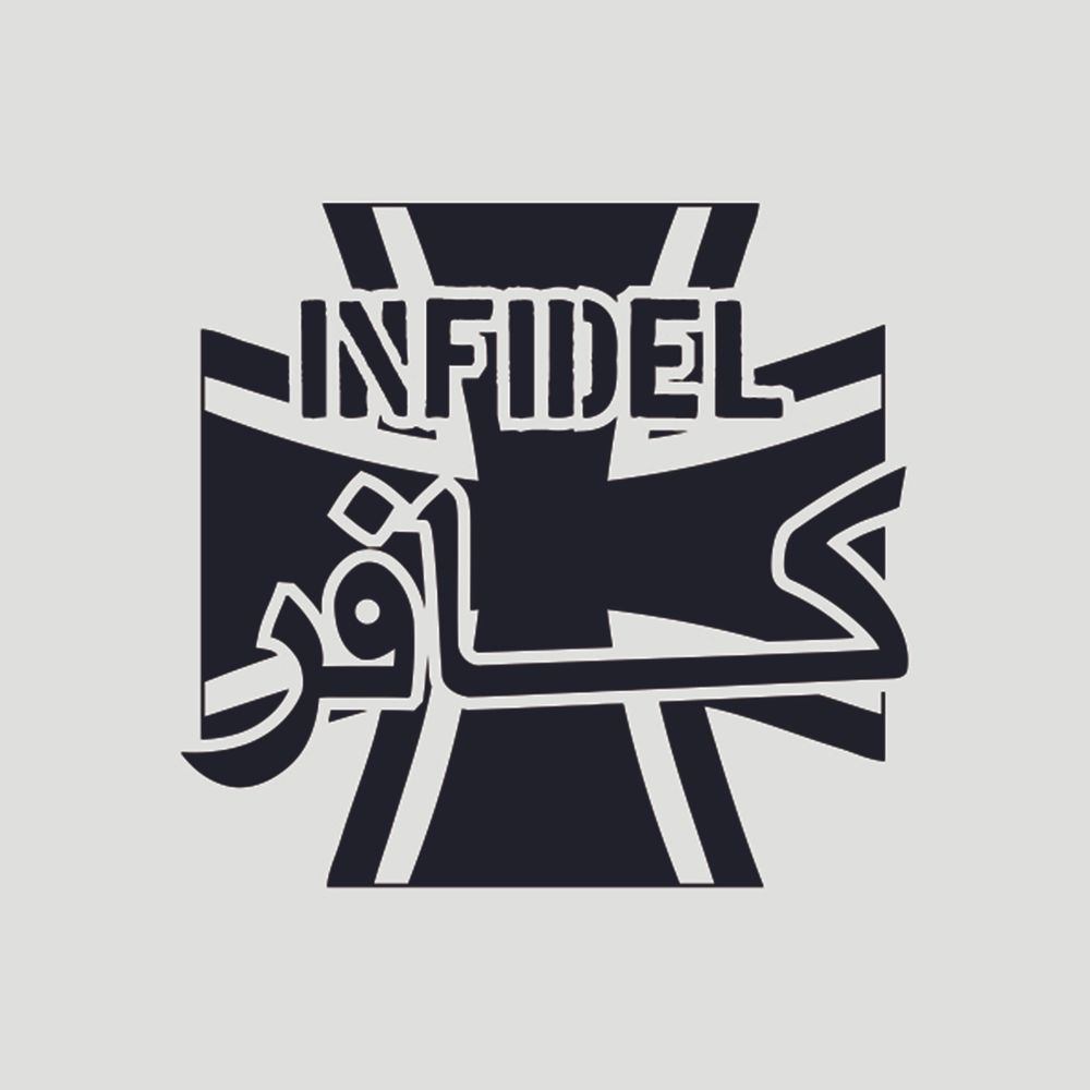 Sticker Bundeswehr Cross Infidel Crusader Soldiers 10x10cm # A072