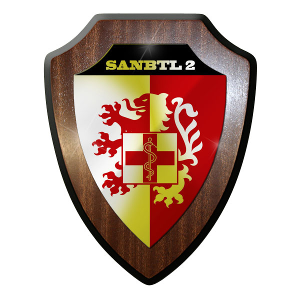 Wappenschild / Wandschild / Wappen - SanBtl 2 Sanitäts Bataillon Sanitäter#10001