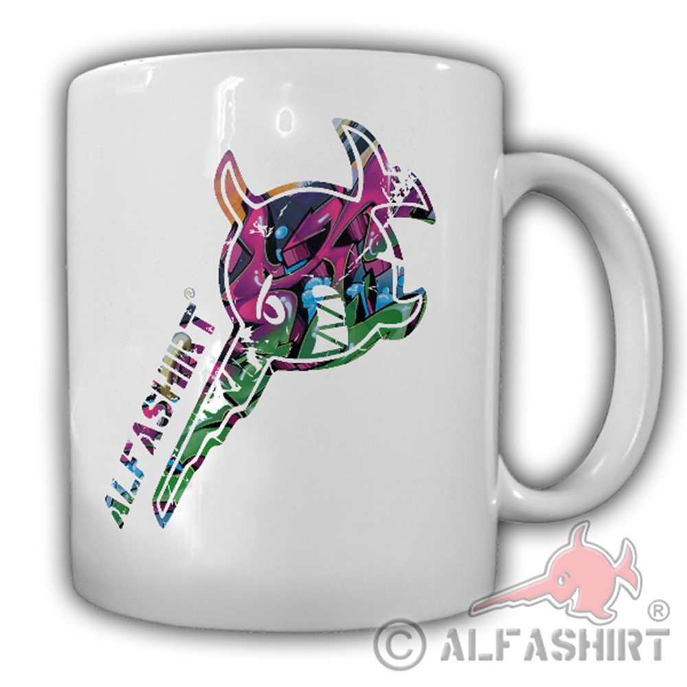 Alfashirt Logo Fun Lustig Cool Schriftzug Sägefisch - Tasse #26535
