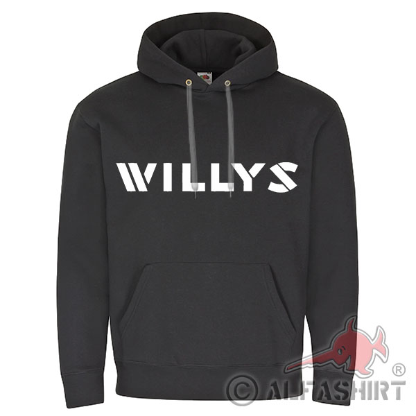 Willys Logo Lettering USA MB Overland SUV Vintage Car Hoodie # 17781