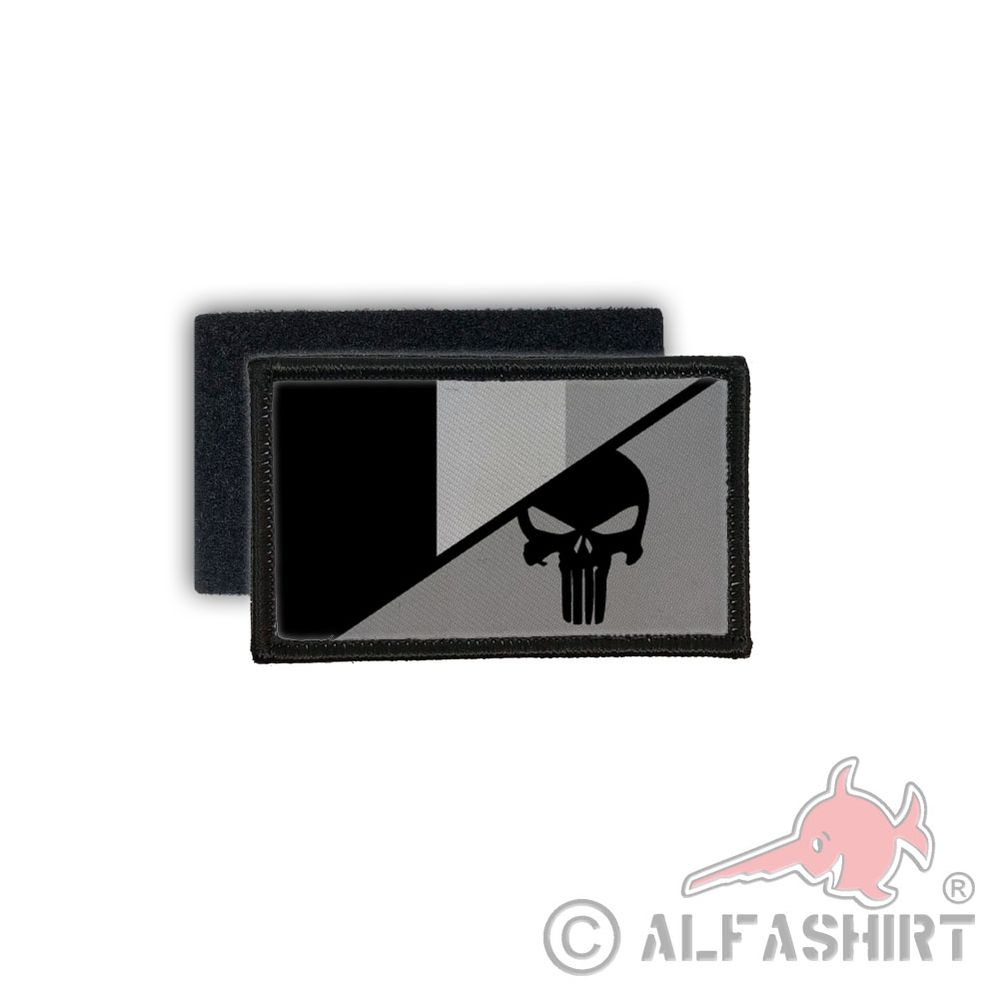Belgium Skull Gray Airsoft Soldier Infidel Unit Badge Velcro Patch # 27658