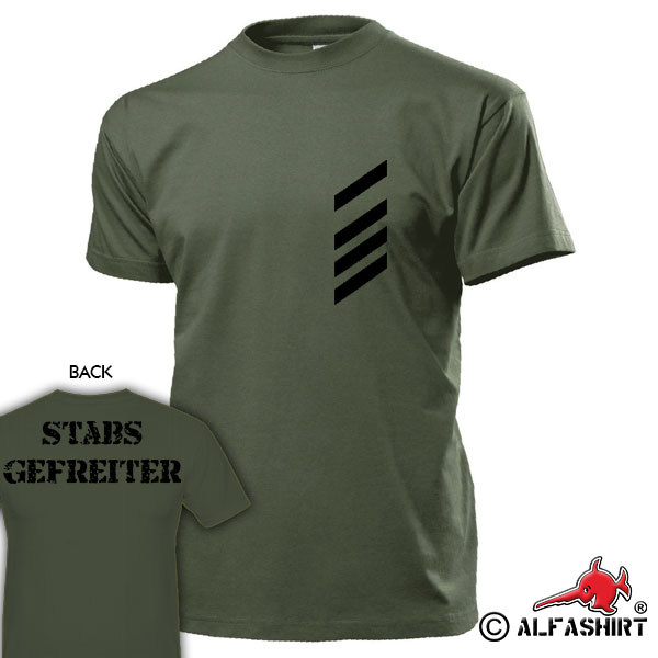 Stabsgefreiter Dienstgrad Bundeswehr BW Abzeichen Schulterklappe T Shirt #15875