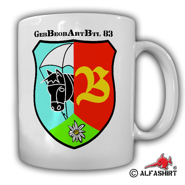 GebBeobArtBtl 83 Gebirgs Beobachtungs Artillerie Bataillon Wappen Tasse #15640