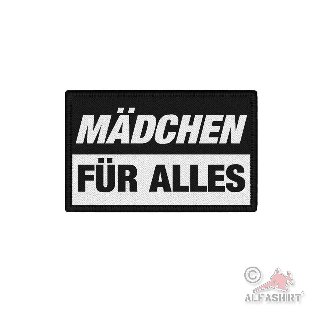 Patch 7,5x4,5cm MÄDCHEN für ALLES Kollege Profi Arbeit Alleskönner Aufnäher45651