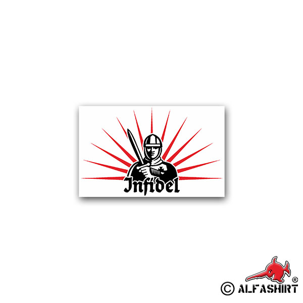 Sticker Infidel Crusader Infidel Isaf KSK Sek SAS 11x7cm A2018
