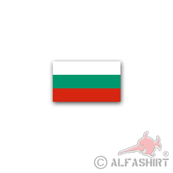Sticker Bulgaria Flag Republic Southeast Europe Sofia 12x7cm A2928