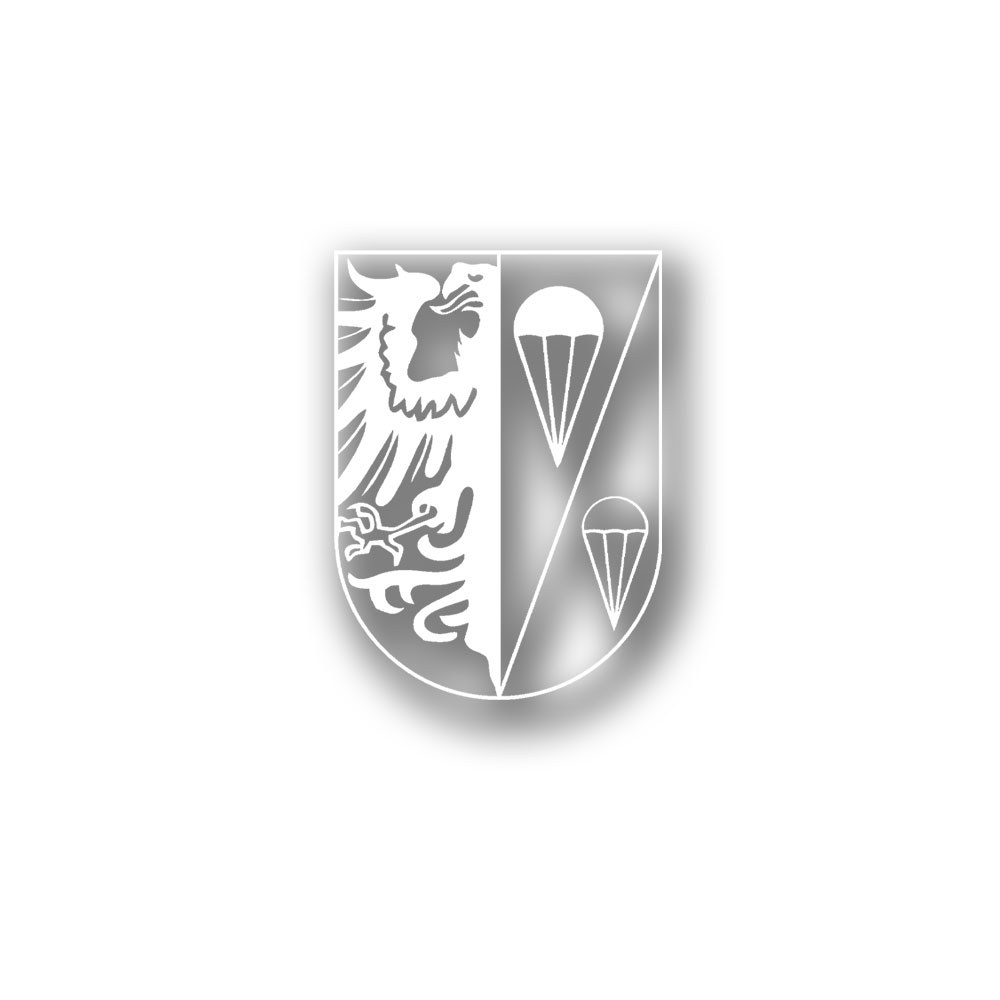 Sticker white airborne air transport school LL LTS 20x15.5cm #A6155