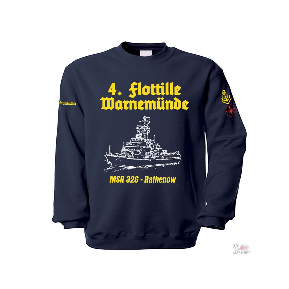 Pullover navy 4 Flottille Warnemünde MSR 326 Rathenow Hydroakustik #44036