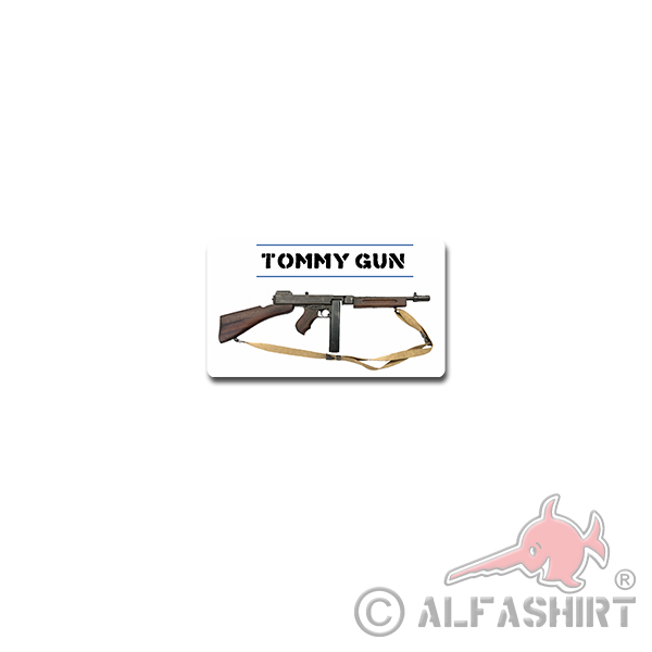 Tommy Gun Decal Sticker Machine Gun Submachine Gun 12x7cm # A4205