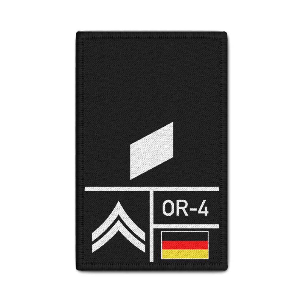 Rank Patch Bundeswehr Heer Luftwaffe Marine Schwarz #BW-Patch