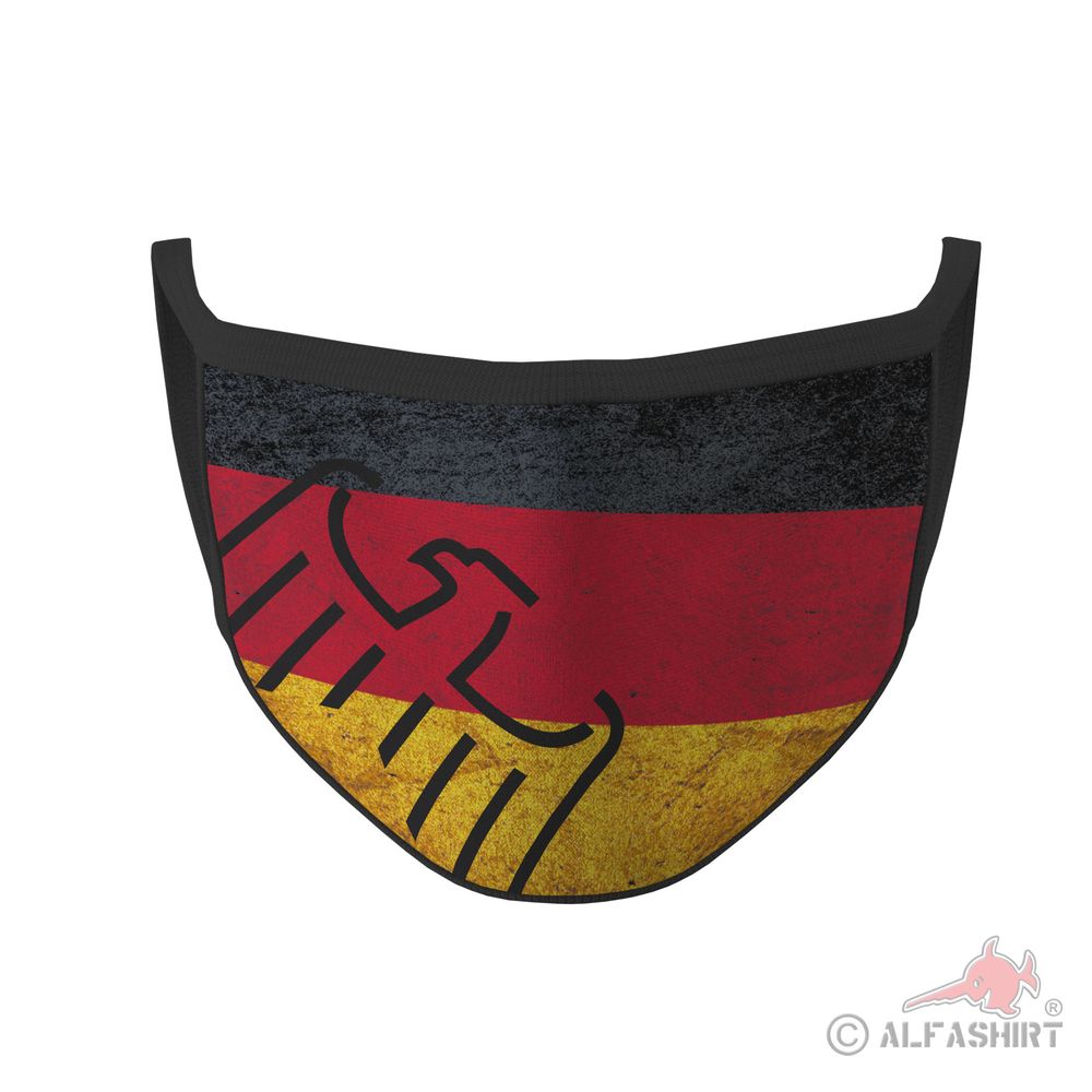 Mouth mask Germany Republic FRG Federal eagle flag nose covering # 35767