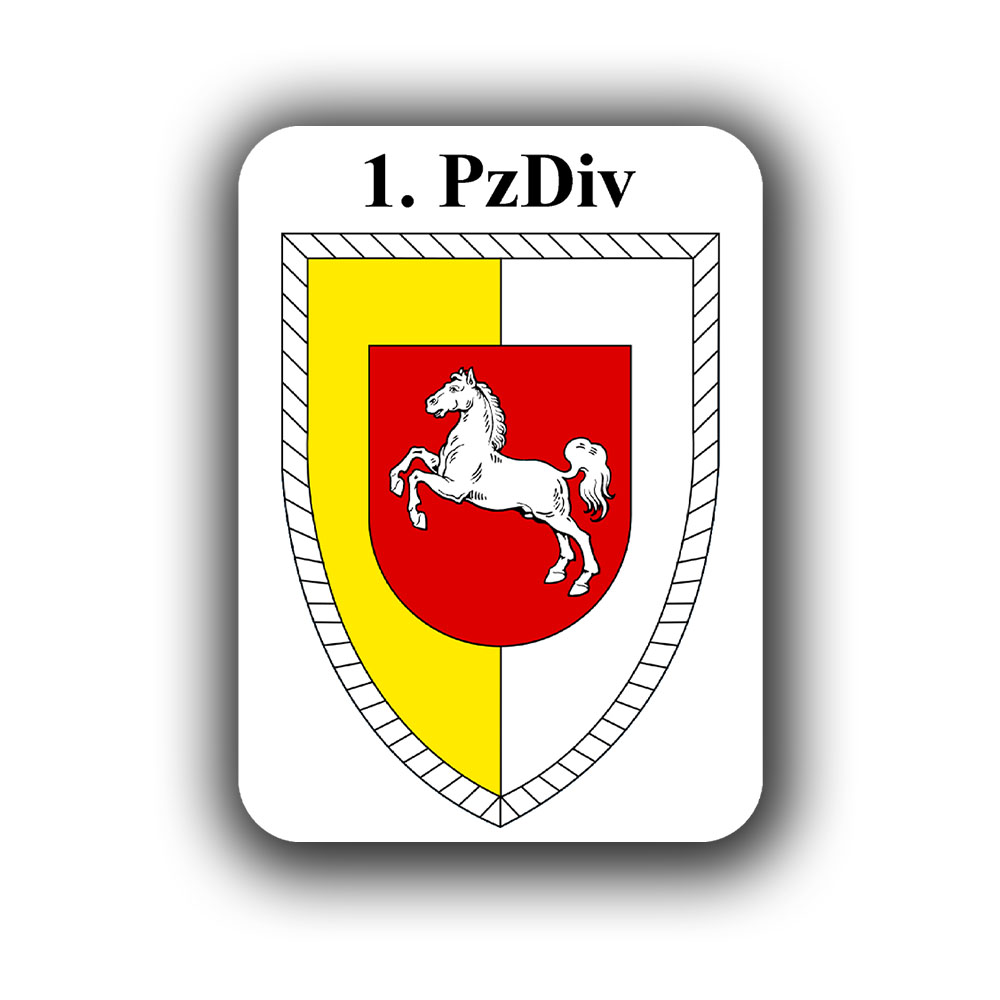 Aufkleber 10x7,3cm 1 PzDiv Panzerdivision Niedersachsen Oldenburg #A6403