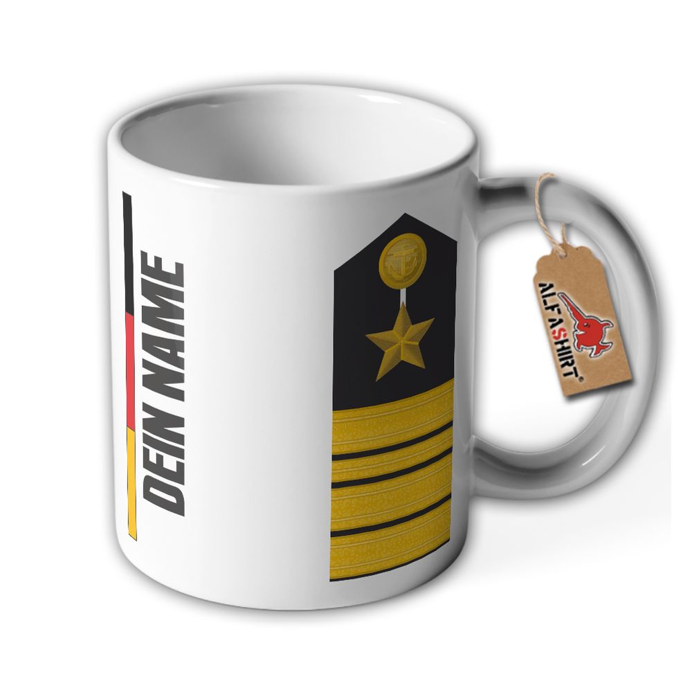 Tasse Fregattenkapitän Marine Bundeswehr Schulterstück Dienstgrad #47182