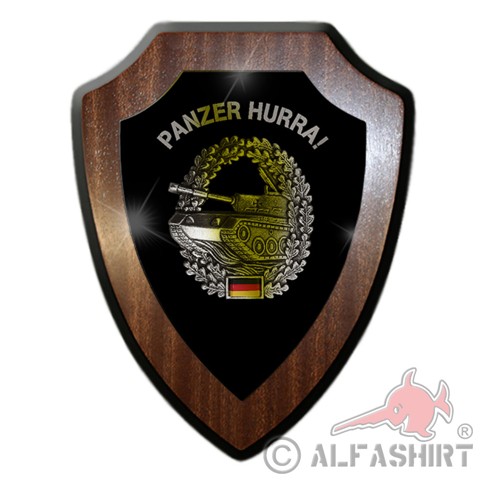 Heraldic shield Panzer Hurra beret military Panzermann soldier unit coat of arms # 27062