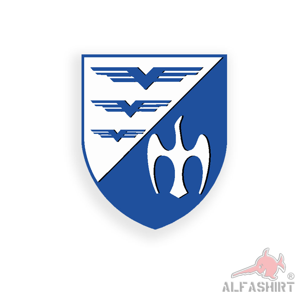 Sticker USLw NCO School of the Luftwaffe BW Coat of Arms 6x7cm A2478