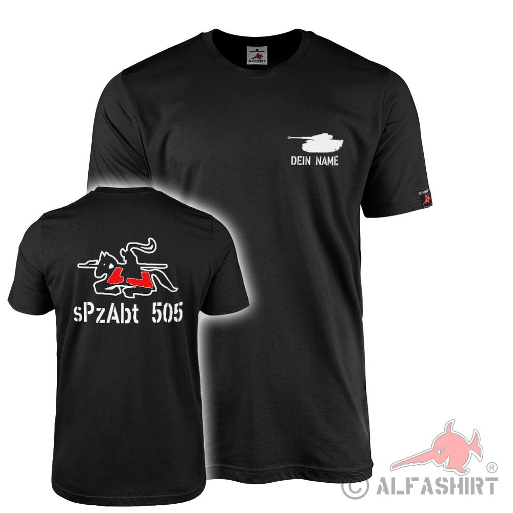 T-shirt personalized Tiger1 tank sPzAbt 505 heavy tank department #43585