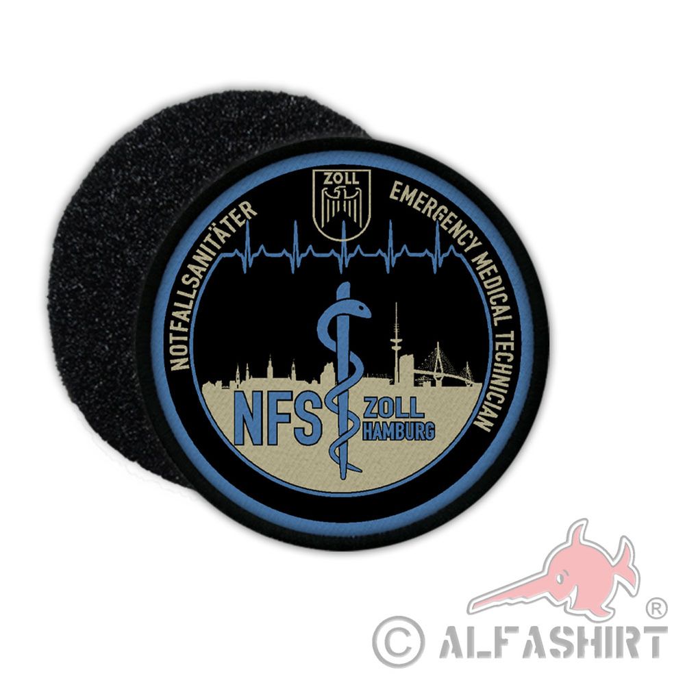 Patch Notfallsanitäter Zoll Hamburg  Uniform Abzeichen NFS Police #33291