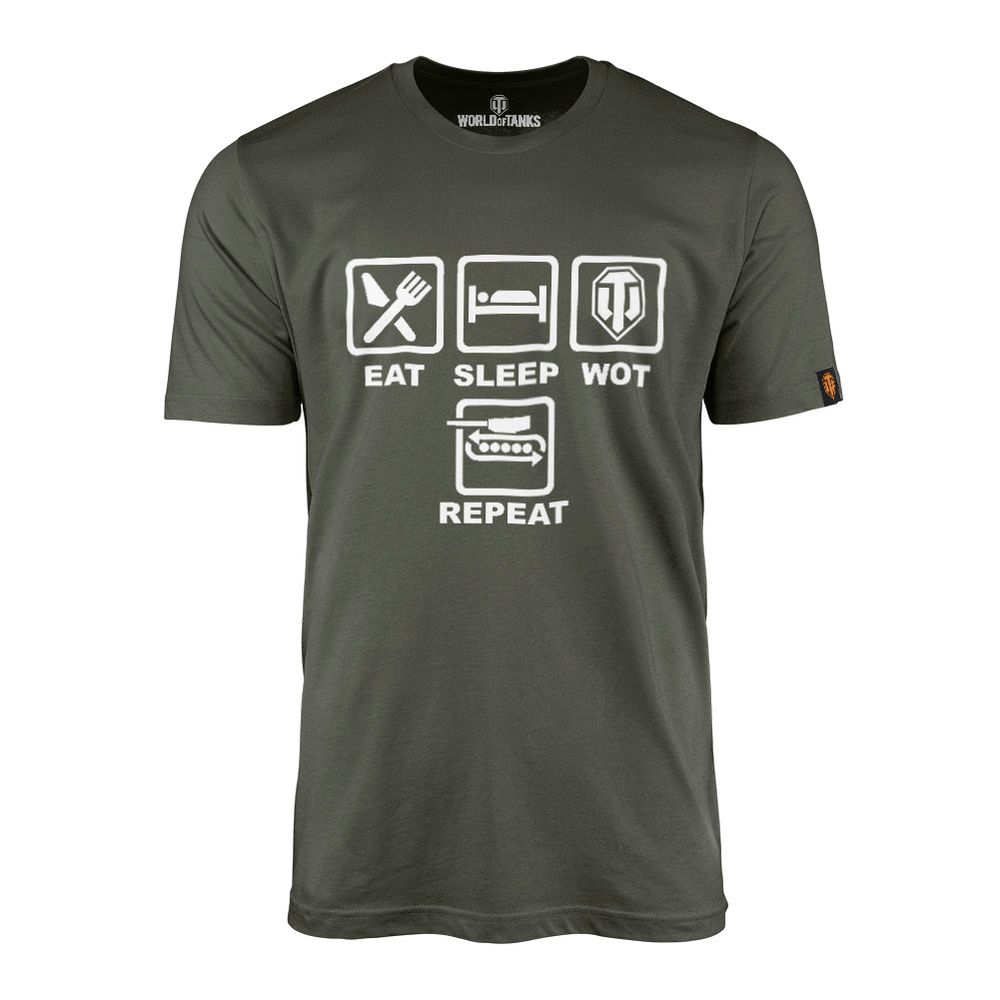 WOT eat sleep play WOT Gamer World of Tanks PV Game Nerd T-Shirt#46685