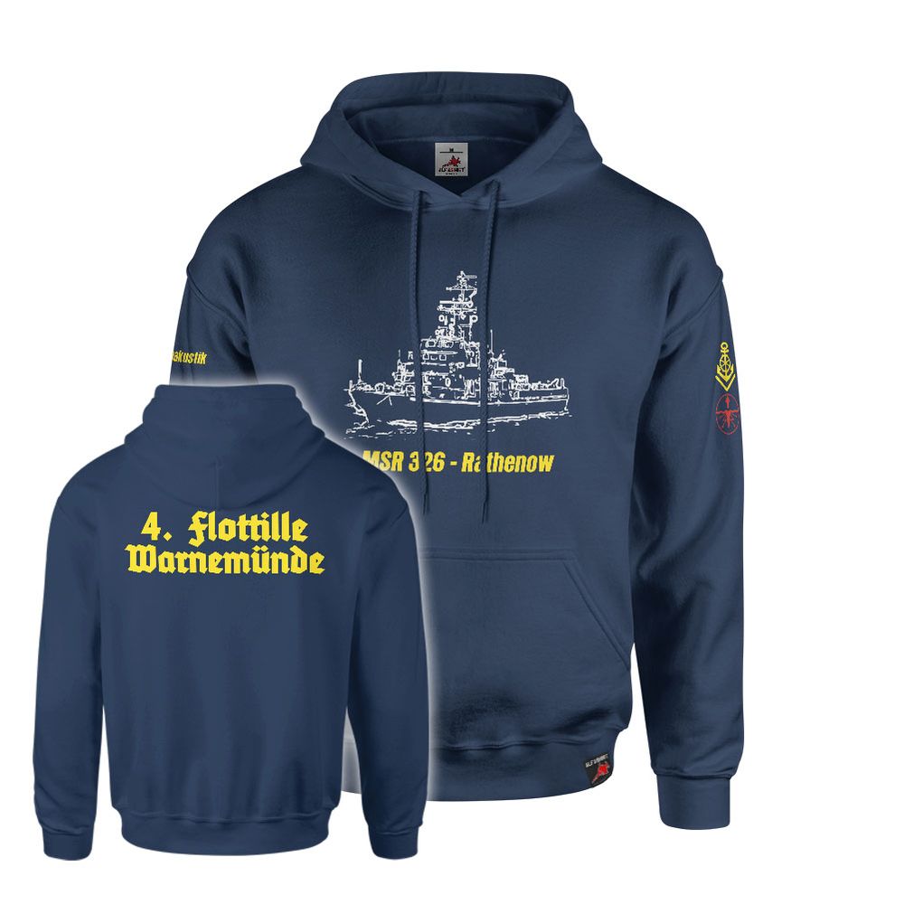 Hoodie navy MSR 326 Rathenow Hydroakustik NVA VM Sonderlaufbahn  #43571