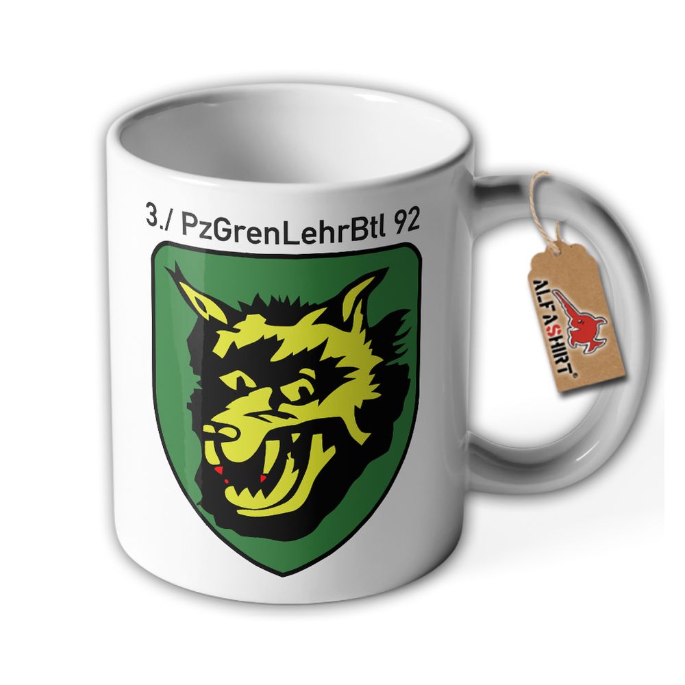 Tasse 3 PzGrenLehrBtl 92 Wappen Kompanie Panzergrenadier Lehr Bataillon #39094