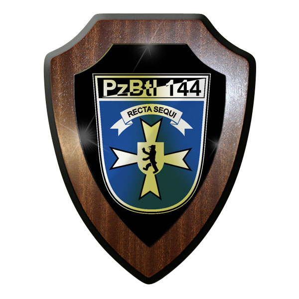 Wappenschild / Wandschild - Panzerbataillon 144 PzBtl Panzer Recta #9049 